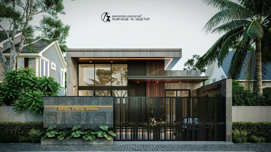 Mẫu nhà phố hiện đại đẹp với mặt tiền kính 2025
