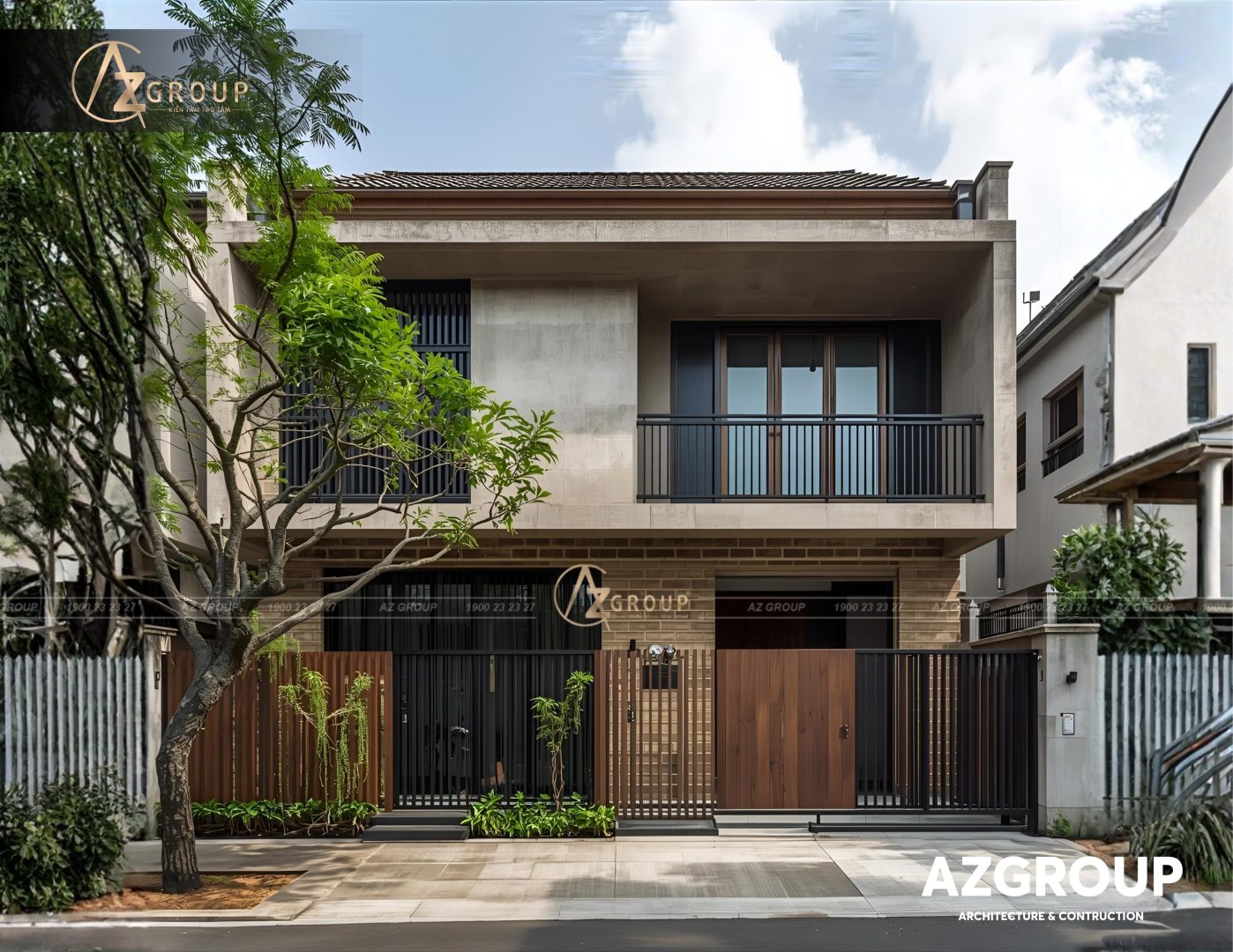 149 AZGroup - Công ty Thiết kế & Thi công Xây dựng trọn gói - công ty xây nhà trọn gói uy tín Mẫu thiết kế biệt thự Nhật Bản hiện đại 2025 – Tinh tế, tối giản và hài hòa cùng thiên nhiên