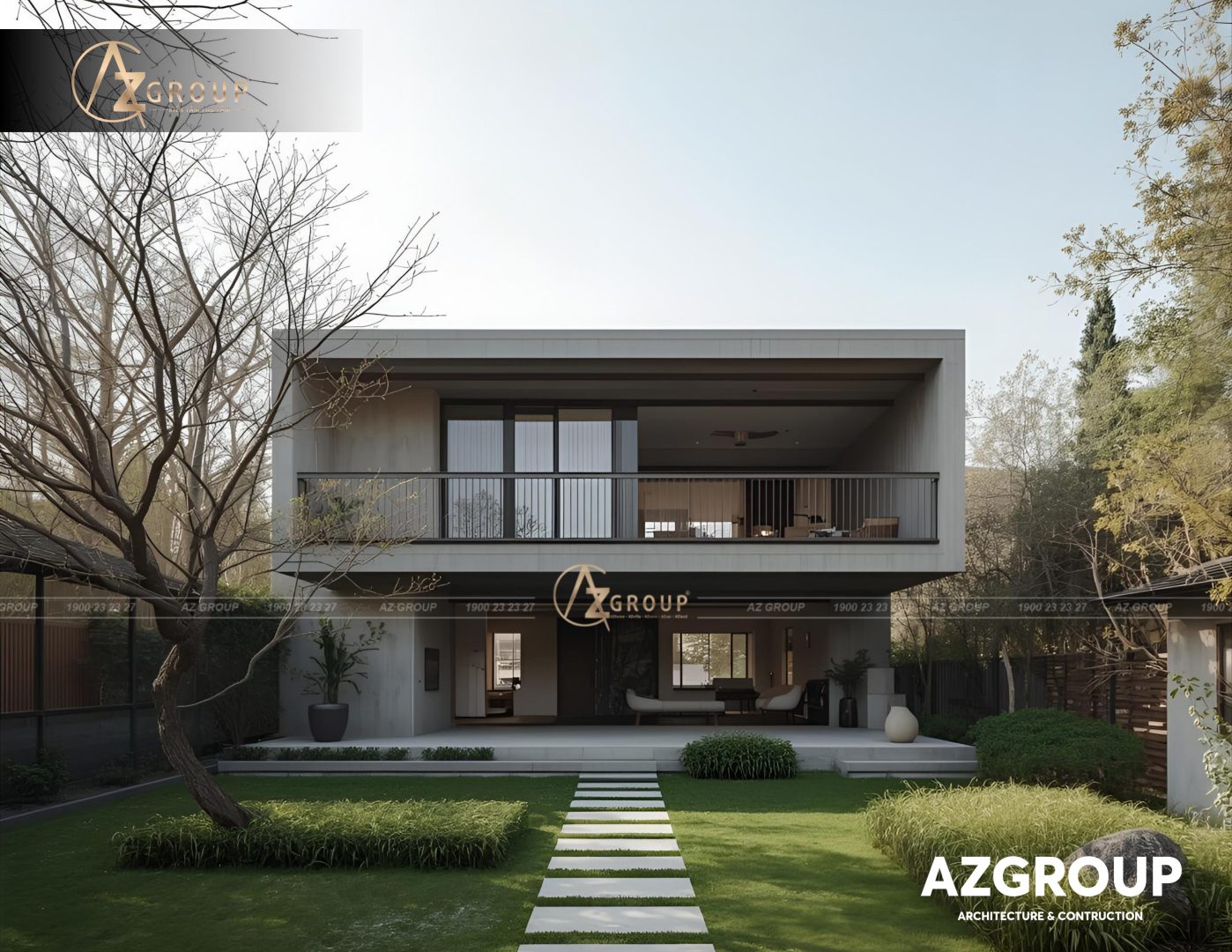151 AZGroup - Công ty Thiết kế & Thi công Xây dựng trọn gói - công ty xây nhà trọn gói uy tín Mẫu thiết kế biệt thự Wabi-Sabi tối giản 2025 – Khi vẻ đẹp đến từ sự bất toàn và an yên