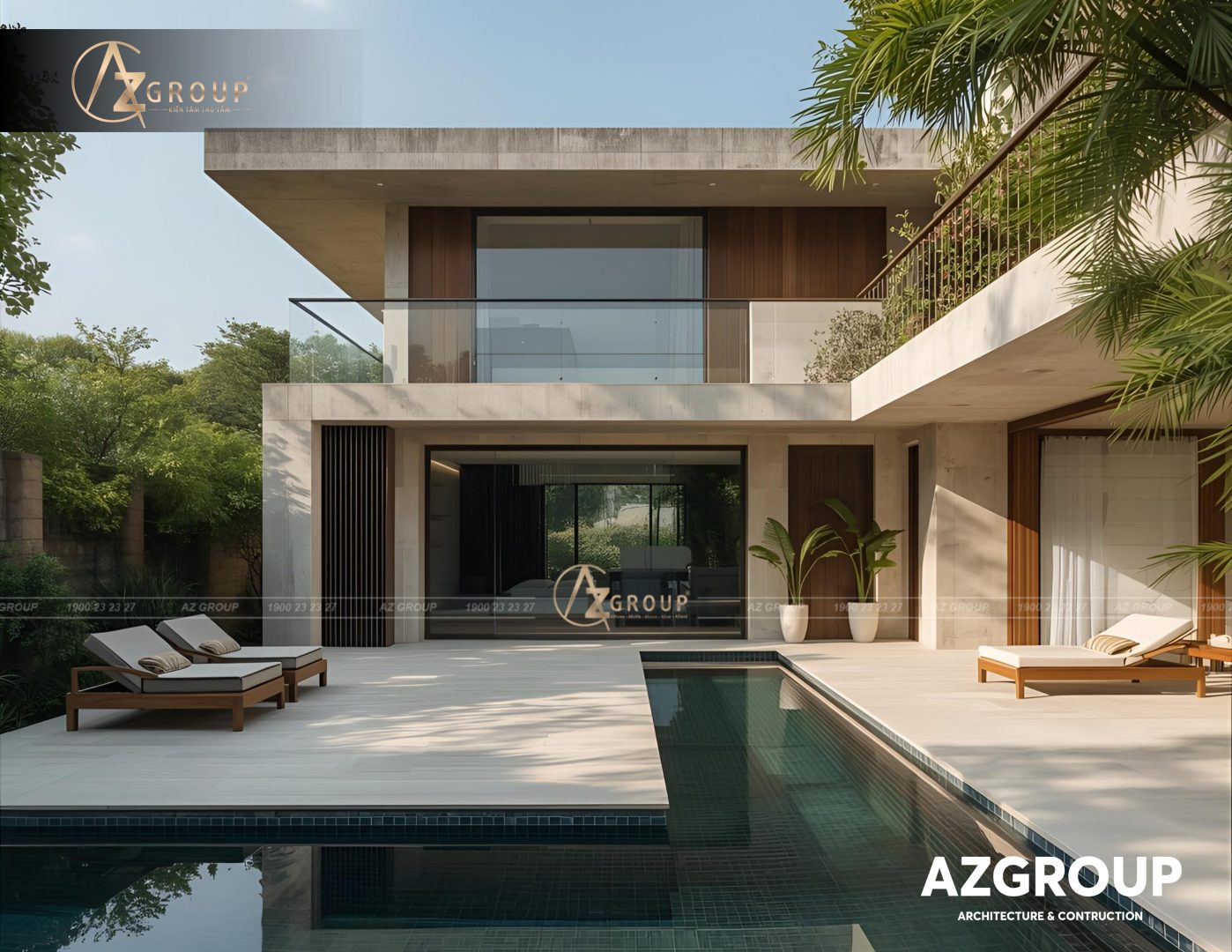 153 AZGroup - Công ty Thiết kế & Thi công Xây dựng trọn gói - công ty xây nhà trọn gói uy tín Mẫu thiết kế biệt thự Wabi-Sabi tối giản 2025 – Khi vẻ đẹp đến từ sự bất toàn và an yên