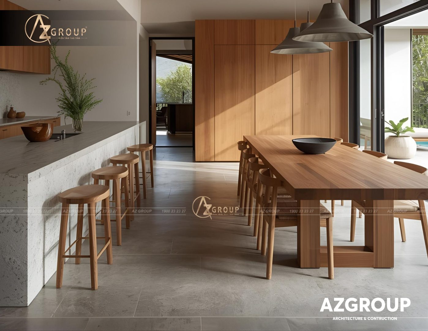 156 AZGroup - Công ty Thiết kế & Thi công Xây dựng trọn gói - công ty xây nhà trọn gói uy tín Mẫu thiết kế biệt thự Wabi-Sabi tối giản 2025 – Khi vẻ đẹp đến từ sự bất toàn và an yên