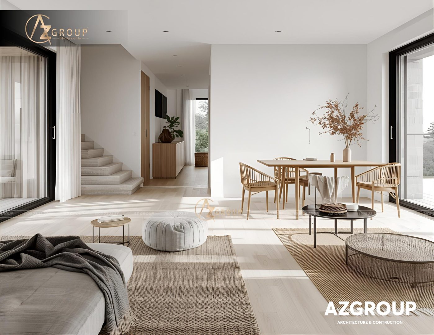 92 AZGroup - Công ty Thiết kế & Thi công Xây dựng trọn gói - công ty xây nhà trọn gói uy tín Mẫu thiết kế biệt thự Bắc Âu hiện đại 2025 – Tối giản, tinh tế và bền vững cùng thời gian
